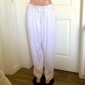 White linen pants